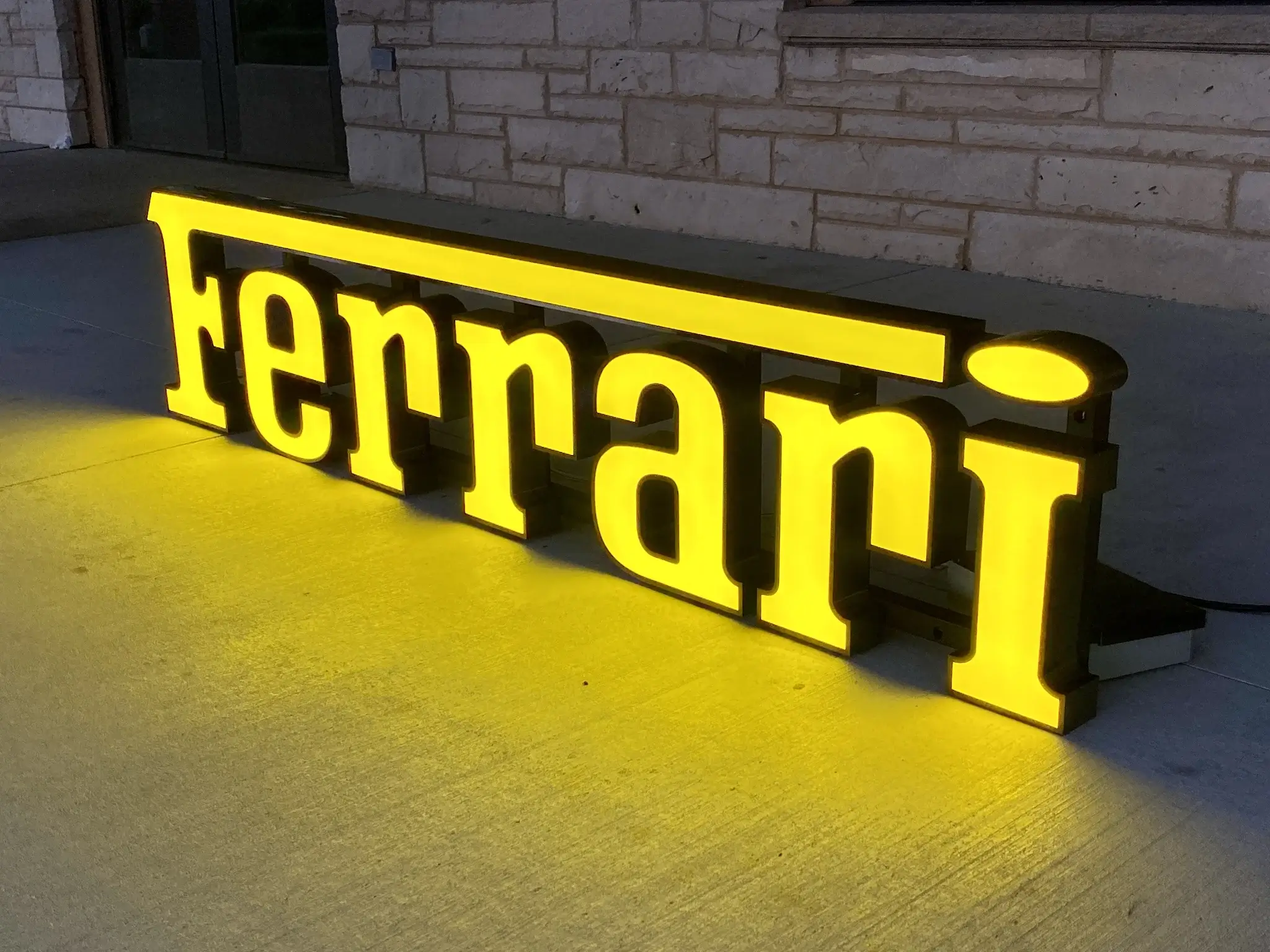 No Reserve Illuminated Ferrari Dealership Sign | PCARMARKET